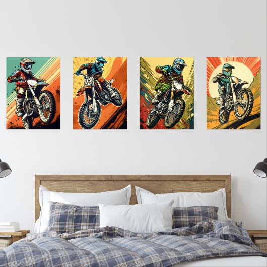 Motocross Muurkunst Sets (Slaapkamer)