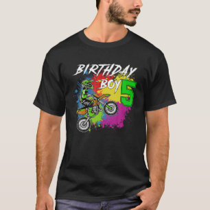 Motocross MX 5Th Gift 5 jaar oude Dirt Bike Birthd T-shirt