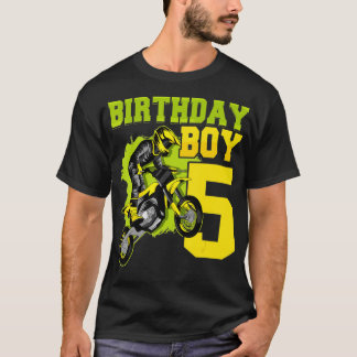 Motocross MX 5th Gift 5 Year Old Dirt Bike Birthda T-shirt