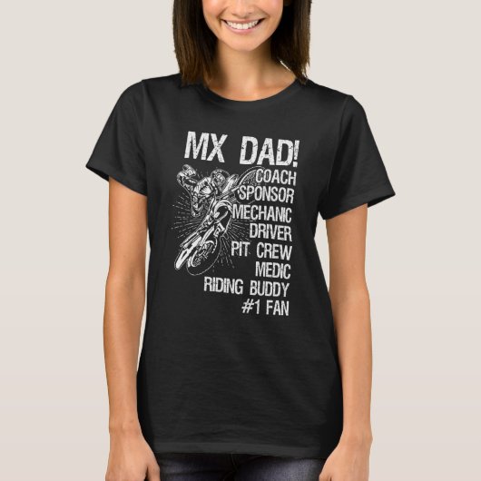 Motocross Mx Dad T-shirt (Voorkant)