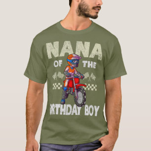 Motocross MX Nana Birthday Boy MX Family Dirt T-shirt