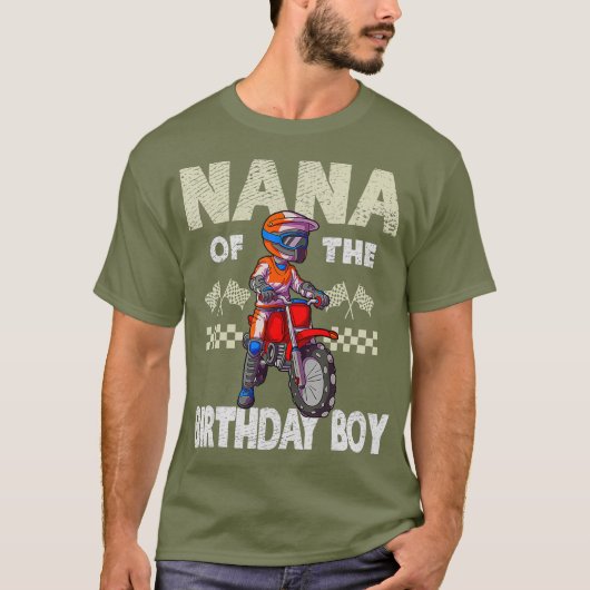 Motocross MX Nana Birthday Boy MX Family Dirt T-shirt (Voorkant)