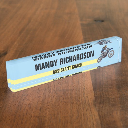 Motocross Naambordje (Zijkant)