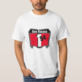 Motocross-nummer Bord Persoonlijke naam T-shirt