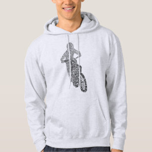 Motocross-off Road Motorcycle Word Art Hoodie