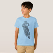 Motocross-off Road Motorcycle Word Art T-Shirt (Voorkant volledig)