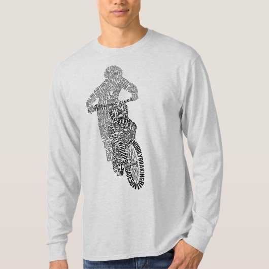 Motocross-off Road Trial Bike Word Art T-shirt (Voorkant)