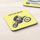 MOTOCROSS-onderzetters met kurkback-set. Bier Onderzetter (Linkerzijde)