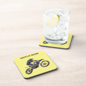 MOTOCROSS-onderzetters met kurkback-set. Bier Onderzetter (Rechterzijde)