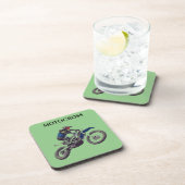 MOTOCROSS-onderzetters met kurkback-set. Bier Onderzetter (Rechterzijde)