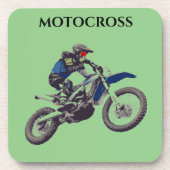 MOTOCROSS-onderzetters met kurkback-set. Bier Onderzetter (Voorkant)