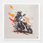 Motocross Party Napkins Servet (Voorkant)