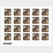 Motocross Patch Vierkante Sticker (Vel)