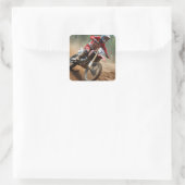 Motocross Patch Vierkante Sticker (Tas)