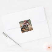 Motocross Patch Vierkante Sticker (Envelop)
