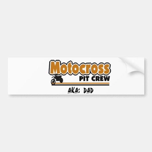 Motocross Pit Crew Bumpersticker (Voorkant)