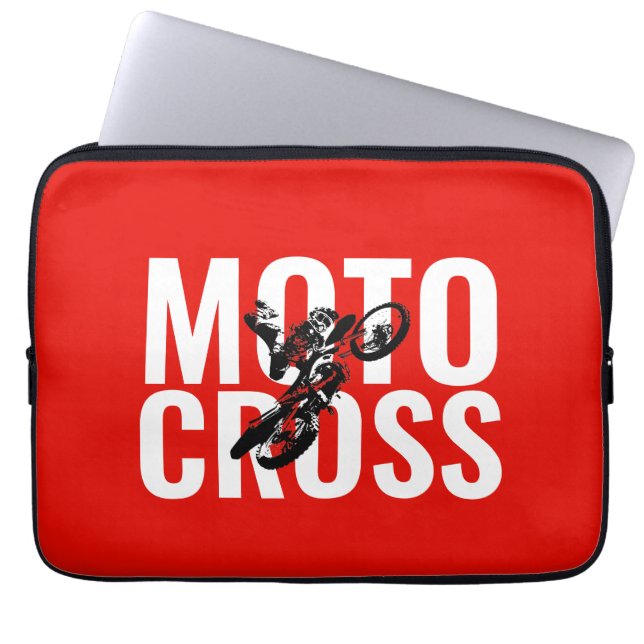 Motocross Pop sport Laptop Sleeve (Voorkant)