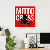 Motocross Pop sport Poster (Thuiskantoor)