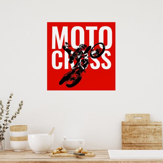Motocross Pop sport Poster (Keuken)
