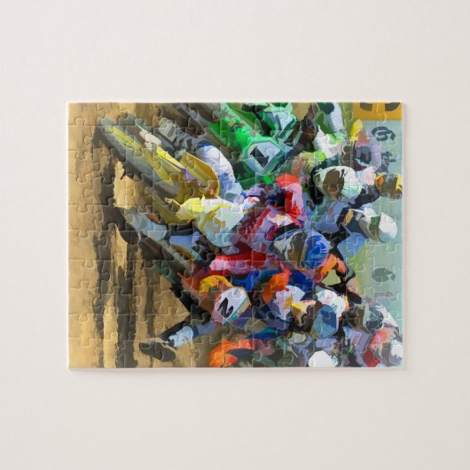 Motocross Race Graphic Art Legpuzzel (Horizontaal)