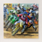 Motocross Race Graphic Art Legpuzzel (Verticaal)