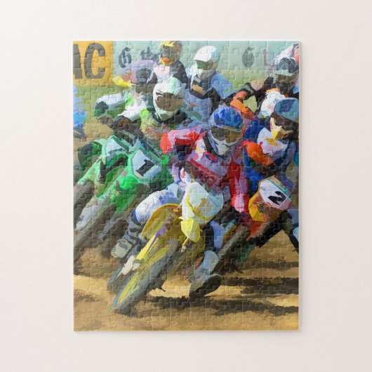 Motocross Race Graphic Art Legpuzzel (Verticaal)