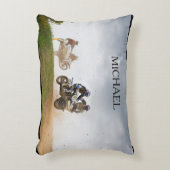 Motocross racekussens met de naam van het kind. accent kussen (Voorkant(Verticaal))