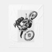 Motocross raceontwerp fleece deken (Voorkant)