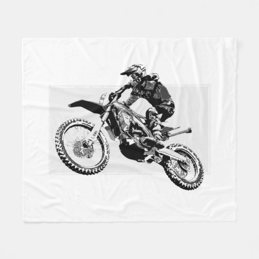 Motocross raceontwerp fleece deken (Voorkant (Horizontaal))