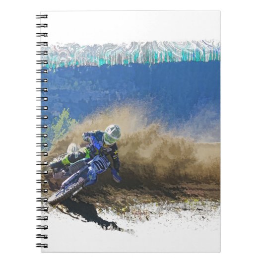 Motocross Racer Artwork-cadeaus Notitieboek (Voorkant)