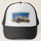 Motocross Racer Artwork-cadeaus Trucker Pet (Voorkant)