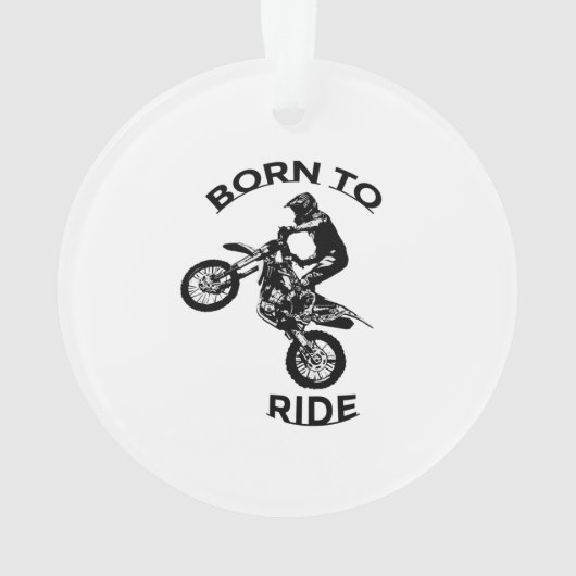 Motocross racer Design Ornament (achterkant)