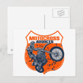 Motocross racing briefkaart (Voorkant / Achterkant)