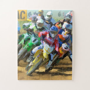 Motocross Racing Digital Art Legpuzzel