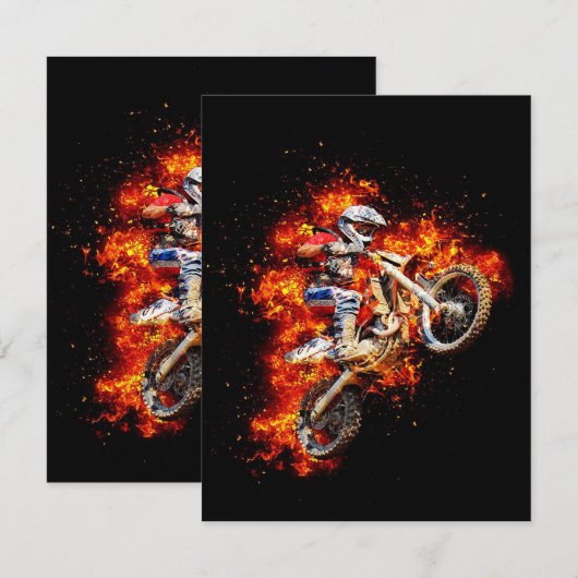 Motocross racing kaart (Voorkant / Achterkant)