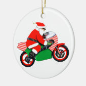 Motocross Racing Kerstmis Keramisch Ornament (Links)