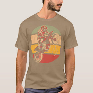 Motocross RacingBiking BikerRetro Dirt Bike Riding T-shirt