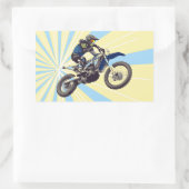 Motocross Rechthoekige Sticker (Tas)