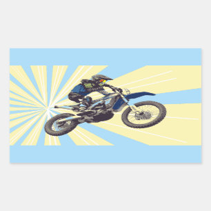 Motocross Rechthoekige Sticker