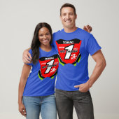 Motocross Red Number Bord Design T-shirt (Unisex)