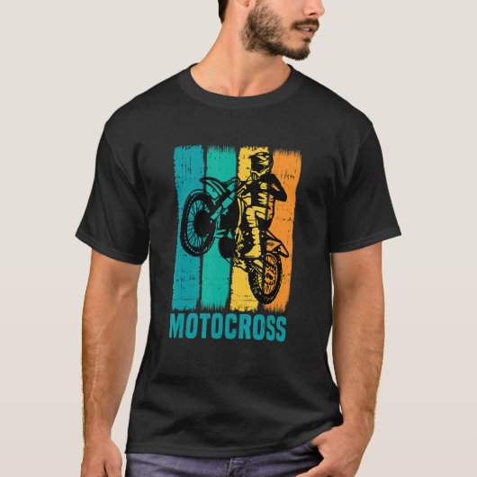 Motocross Retro Vintage Motorfiets 7 T-shirt (Voorkant)