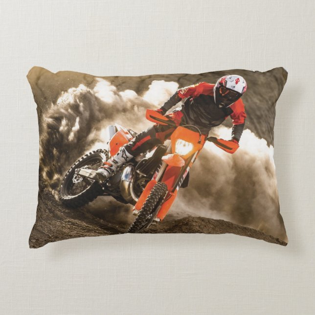 Motocross Rider Accent Kussen (Voorkant)