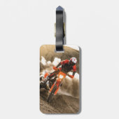 Motocross Rider Bagagelabel (Achterkant verticaal)