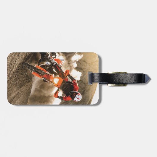 Motocross Rider Bagagelabel (Achterkant horizontaal)