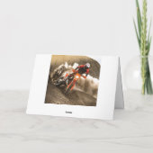 Motocross Rider Bedankkaart (Achterkant)