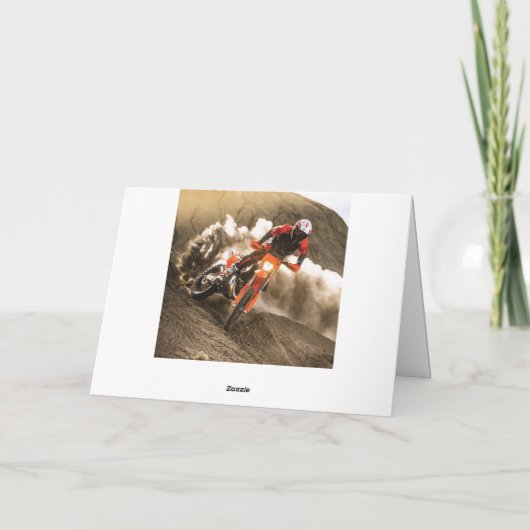 Motocross Rider Bedankkaart (Achterkant)