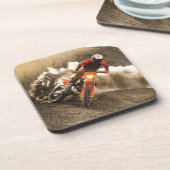 Motocross Rider Bier Onderzetter (Linkerzijde)