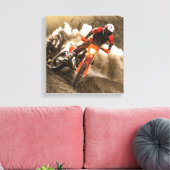 Motocross Rider Canvas Afdruk (Insitu (Woonkamer))