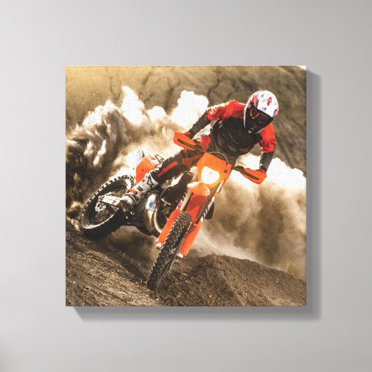 Motocross Rider Canvas Afdruk (Voorkant)