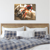 Motocross Rider Canvas Afdruk (Insitu (Slaapkamer))